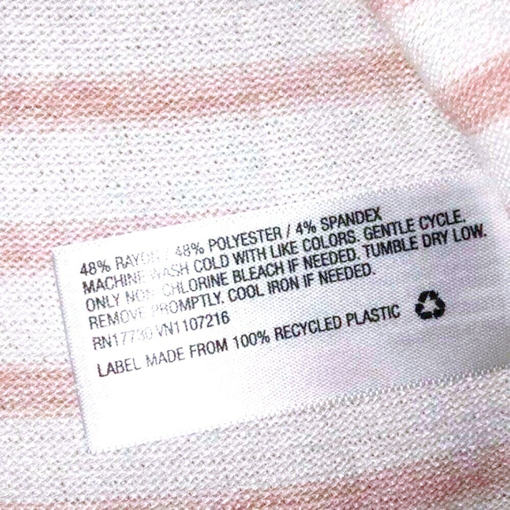 New Day Cardigan Women XS Pink Striped Open Front Lightweight Soft Layering New - Picture 7 of 8